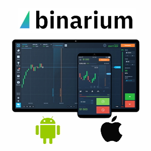 Mobile application for binary options broker Binarium