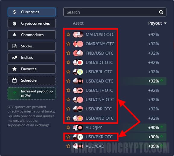 otc in pocket option