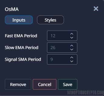 OsMA settings