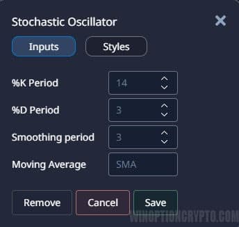 Stochastic Oscillator settings