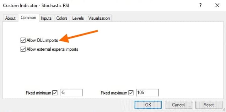 import dll in settings