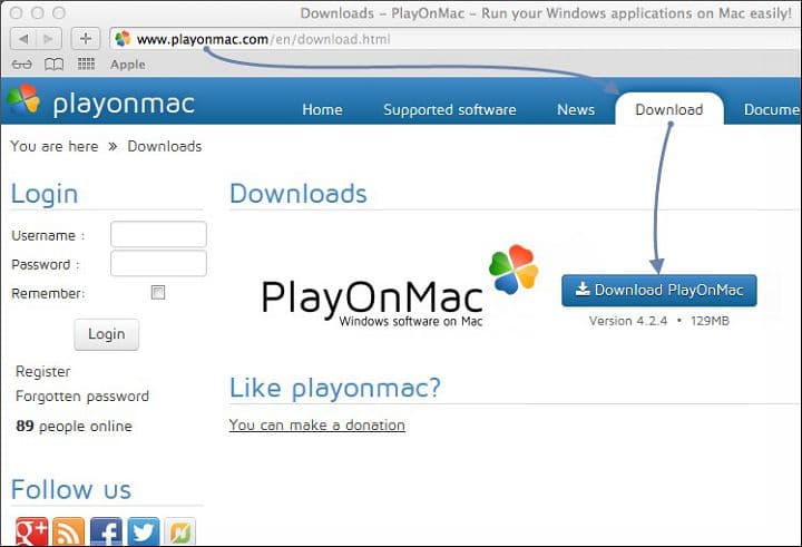 Скачивание PlayOmMac