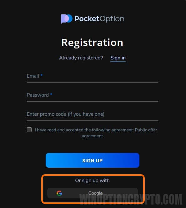 Registration using social networks