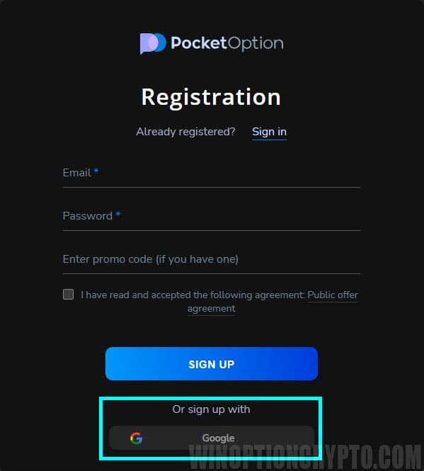 Registration through social networks