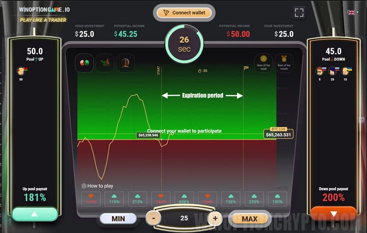 proceso de jugar en WinOptionGame