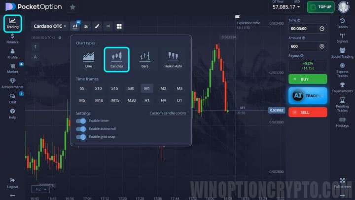 Chart settings