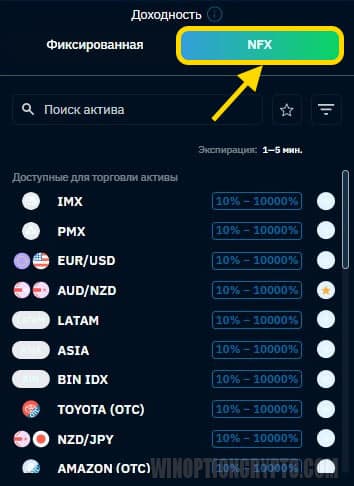 режим торговли nfx