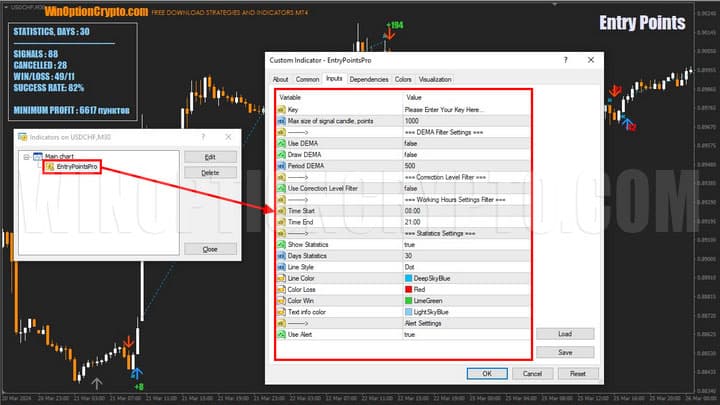 settings in entry points