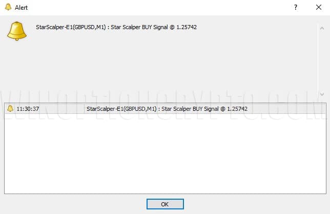 всплывающие сообщения в star scalper