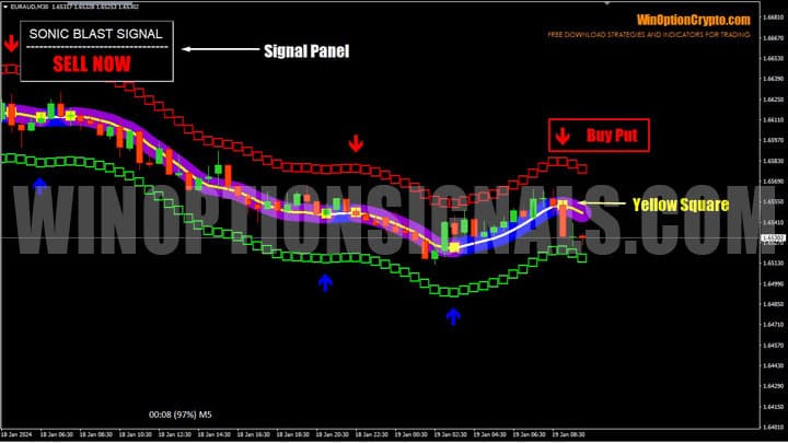 buying a put option in sonic blast signal