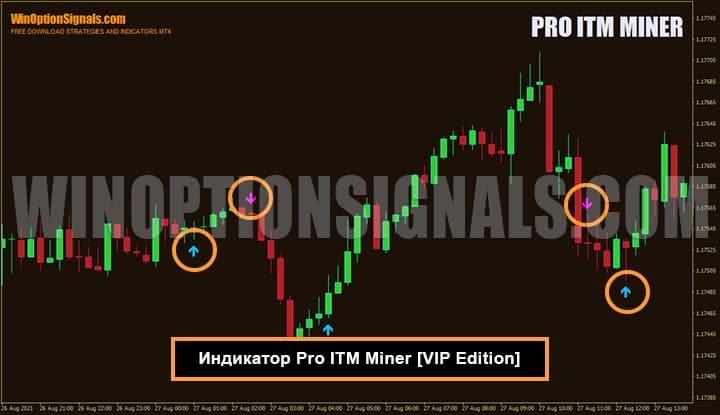 Индикатор для бинарных опционов Pro ITM Miner VIP
